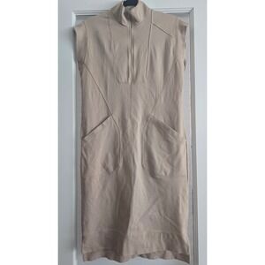 Elegant Tan Midi Dress